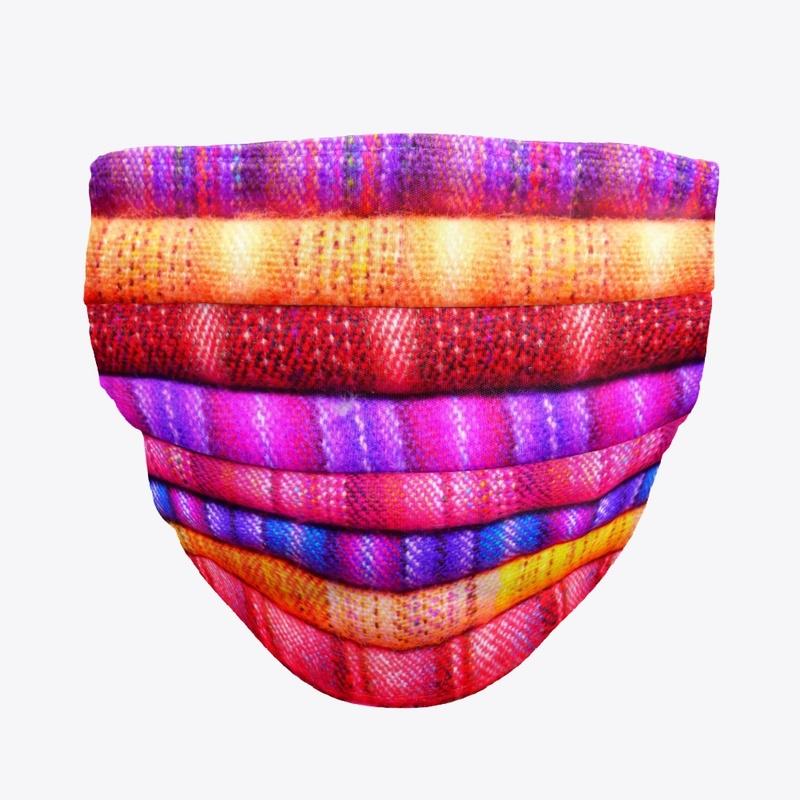 Mask with Rows of Many Colors