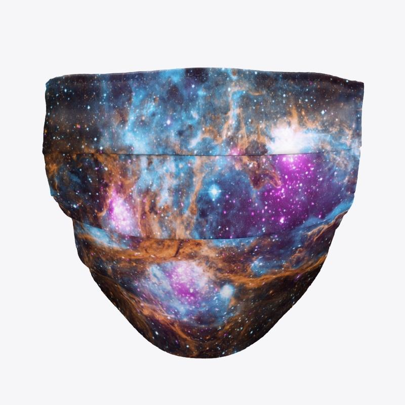 Cosmic Purple and Blue Galaxy Mask